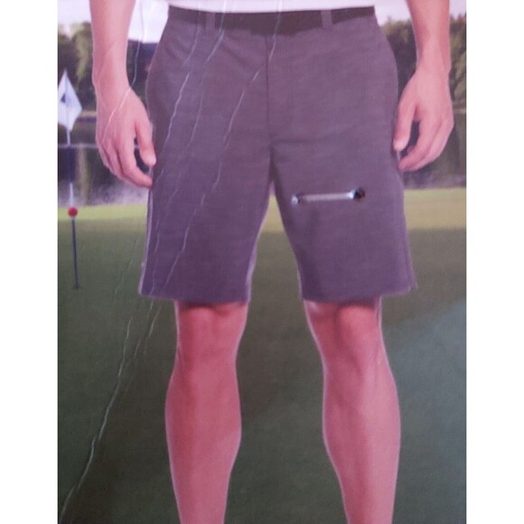 NWT Mens Callaway Opti Dry Gray Texture Stretch Performance Golf Shorts Size 40 - Picture 2 of 7
